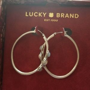 3/$20 Lucky brand hoops with stones silver